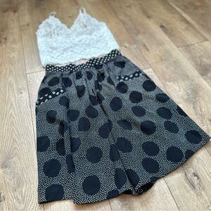 Vintage Tarazzia Polka Dot Culotte Shorts | Made in USA | Size Medium